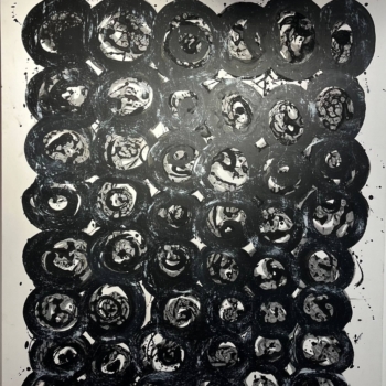 Nancy Grunk, toile période les cellules noir et blanc